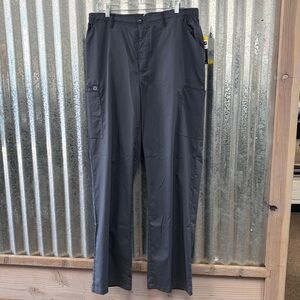 WonderWink Men's Cargo Pants in Pewter-Tall Length